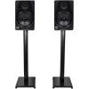 imageRockville Pair RS29W V2 29Inch Steel Bookshelf SpeakerStudio Monitor Stands 60 lbs Capacity AntiVibration Foam Cable Management for Home Audio and Studio MonitoringBlack
