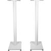 imageRockville RS37B 37quot Steel Bookshelf Speaker Stands 60 lbs Capacity Cable Management AntiVibration Pads Adjustable Feet for Home Audio and Studio Monitoring PairWhite