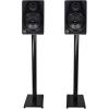 imageRockville RS37B 37quot Steel Bookshelf Speaker Stands 60 lbs Capacity Cable Management AntiVibration Pads Adjustable Feet for Home Audio and Studio Monitoring PairBlack
