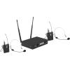 imageRockville RWM200 L2 Dual UHF Beltpack Wireless Microphone System Lavalier amp Headset Mics 200 Channels 3 Band EQ EchoLavalier