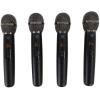 imageRockville RWM4US Quad Wireless UHF 4 Microphone System 80 Channels Adjustable Frequency Metal Build RackMount for Live EventsKaraoke