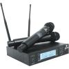 imageRockville RWMDSPH2 Dual Handheld UHF Wireless Microphone System DSP Control Adjustable EQ Delay Feedback Filter OLED Display 200 Channels 400600 ft Range Includes 2 Mics amp Rack MountHandheld