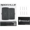 imageRockville WET6525W Pair 65 70V IPX55 IndoorOutdoor Wall Speakers 4Way Swivel Bracket Waterproof 30W15W75W375W Taps 40W RMS 8 Ohm White Restaurant Patios CommercialWhite