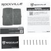 imageRockville WET6525W Pair 65 70V IPX55 IndoorOutdoor Wall Speakers 4Way Swivel Bracket Waterproof 30W15W75W375W Taps 40W RMS 8 Ohm White Restaurant Patios CommercialBlack