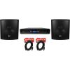 imageRockville 2 SBG1158 15quot Pro DJ PA Subwoofers5000w 2Channel AmplifierCables