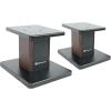 imageRockville Pair RHT8C 8quot Desktop Speaker Stands 66 lbs Capacity Wood Finish ResonanceFree Cable Management Isolation Pads for BookshelfStudio MonitorsDark Wood