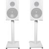 imageRockville RS21W 21 inch Steel Bookshelf Speaker Stands 60 lbs Capacity AntiVibration Foam Cable Management for Home Audio and Studio MonitoringWhite