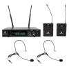 imageRockville RWM81U Dual UHF Wireless Headset amp Guitar Microphone System LCD Display Long Range for Live Performances amp Presentations