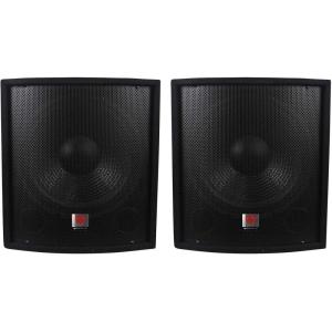 imageRockville 2 SBG1158 15quot 800w Passive Pro DJ Live Sound Subwoofers MDF Cabinets