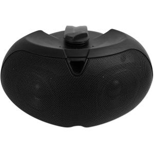 imageRockville D416 White Dual 4 16 Ohm Outdoor Speaker WeatherResistant 90 Degree Vertical100 Degree Horizontal Swivel Mount HighFidelity Sound for Patio and HomeBlack