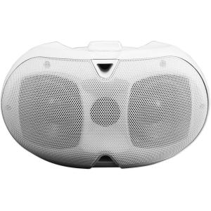 imageRockville D416 White Dual 4 16 Ohm Outdoor Speaker WeatherResistant 90 Degree Vertical100 Degree Horizontal Swivel Mount HighFidelity Sound for Patio and HomeWhite