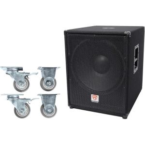 imageRockville PBG18 18quot Passive 2000w 8Ohm Pro Audio Subwoofer SubSteel Casters