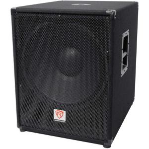 imageRockville PBG18 2000W Peak 18quot Passive Subwoofer Sub 8 Ohm 1000W RMS MDF Cabinet 4quot Voice Coil Pole Mount for DJs and Live Events