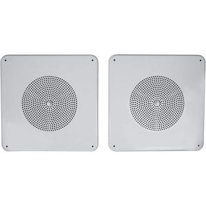 imageRockville Pair MS81 8 Metal 70V25V Commercial Ceiling Speakers 20W RMS 8Ohm Bypass 70Hz20kHz Volume Knob for Background Music and Paging
