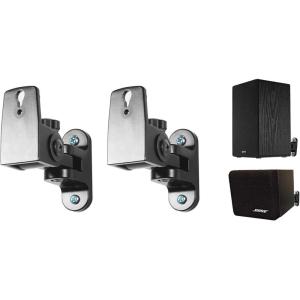 imageRockville Pair RHSB4 Wall Mount Swivel SatelliteBookshelf Speaker Brackets 33 lbs Capacity 90Degree Swivel 60Degree Tilt for Home Theater Enthusiasts