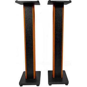 imageRockville Pair RHTSB 36 Inch Bookshelf Speaker Stands HighPerformance Wood Cable Management Dual Platform Sizes for Home Theater and Studio MonitorsClassic