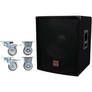 imageRockville SBG1184 18quot 1000 Watt Passive 4Ohm Pro DJ Subwoofer  Steel Casters