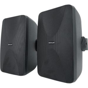 imageRockville WET6525W Pair 65 70V IPX55 IndoorOutdoor Wall Speakers 4Way Swivel Bracket Waterproof 30W15W75W375W Taps 40W RMS 8 Ohm White Restaurant Patios CommercialBlack