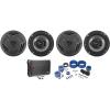 imageRockville RV63A Bundle 4 65in 3Way 750W  140W RMS Car Speakers RXAF1 1600W  400W RMS 4Channel Car Amplifier RWK42 4 Gauge Amp Wiring Installation Kit 6Items