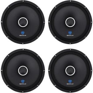 imageRockville 4 RXM108 10 2400w 8Ohm SPL Car Midrange MidBass Speakers wBullet