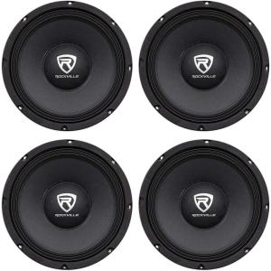 imageRockville RM104PRO 10 in 2400Watt Peak SPL Car Midrange MidBass Pro Speakers 4Ohm CEA Compliant Kevlar Reinforced Cone for Vehicle Audio 4Piece