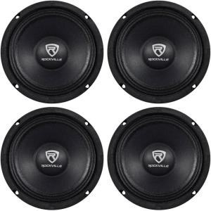 imageRockville RM68PRO 65 8 Ohm SPL MidBass Midrange Car Speakers 200W RMS 105dB Sensitivity for Car Audio Systems 4Piece