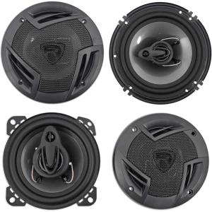 imageRockville RV63A Bundle 2 65 in 750W Peak140W RMS 3Way Car Speakers 2 RV43A 4 in 500W Peak70W RMS 3Way Car Speakers 4 Items