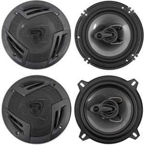 imageRockville RV63A Bundle 2 65inch 750 Watt Peak  140 Watt RMS 3Way Car Speakers 2 RV53A 525inch 600 Watt 3Way Car Speakers 4Items