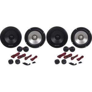 imageRockville RVL6KIT 65 4Ohm Component Car Audio Speakers 400W RMS  800W Peak per Pair Aluminum Cone MidBass Silk Dome Tweeters 2Pair 1600W Total