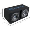 imageRockville DV12K51 Dual 12 K5 2800W Car Subwoofers 1Ohm Vented Enclosure Deep Bass Durable Build for Car Audio EnthusiastsDual 12 2 Ohm