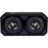 imageRockville DV8K6D1 Dual 8in 2800W K6 Car Subwoofers 1Ohm  Plexi Enclosure in Vented MDF Box Selectable BlueWhite LED8 2 Ohm