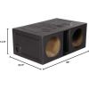 imageRockville RBL12VL Dual 12 225 cuft Vented Subwoofer Enclosure Bed Liner Finish HighPower Bass Durable MDF for Car Audio Enthusiasts
