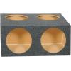imageRockville RQ12A4 Quad 12 Sealed Subwoofer Enclosure 34 MDF Front amp Top Mount Design Gold Terminals Made in USA for Car Audio Enthusiasts