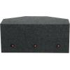 imageRockville RT12A3 Triple 12 Sealed Subwoofer Enclosure Angled Front 34 MDF Gold Spring Terminals Made in USA 35 x 2025 x 15 for Car Audio
