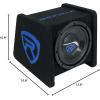 imageRockville RV1212P Dual 12 1200W Car Audio Subwoofers in Vented Enclosure 4Ohm Clean Punchy Bass 600W RMS Music Rating Durable MDF Build for Car Audio SystemsBlack