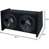 imageRockville RV1212P Dual 12 1200W Car Audio Subwoofers in Vented Enclosure 4Ohm Clean Punchy Bass 600W RMS Music Rating Durable MDF Build for Car Audio SystemsBlack