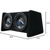 imageRockville RV1212P Dual 12 1200W Car Audio Subwoofers in Vented Enclosure 4Ohm Clean Punchy Bass 600W RMS Music Rating Durable MDF Build for Car Audio SystemsBlack