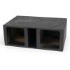 imageQPower QBOMB12VLSQ Double 12 Inch 42 Hertz Frequency Extra Large Vented Side Ported Speaker Square Box Enclosure with Spring Loaded Terminal