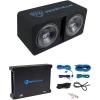 imageRockville DK512 Dual 12 2800W K5 Car Subwoofer EnclosuredB12 Amplifier 2Ohm Deep Bass Durable MDF Complete Wiring Kit for Car Audio Enthusiasts