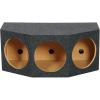 imageRockville RT12A3 Triple 12 Sealed Subwoofer Enclosure Angled Front 34 MDF Gold Spring Terminals Made in USA 35 x 2025 x 15 for Car Audio