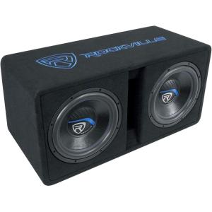 imageRockville DV12K51 Dual 12 K5 2800W Car Subwoofers 1Ohm Vented Enclosure Deep Bass Durable Build for Car Audio EnthusiastsDual 12 1 Ohm