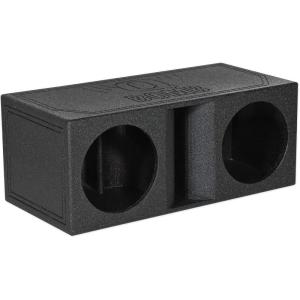 imageRockville RPORT12 Dual 12 40 Cu Ft Horn Ported Subwoofer Enclosure Bedliner Finish JPort Design 30 Hz Tuning Perfect for Car Audio Enthusiasts