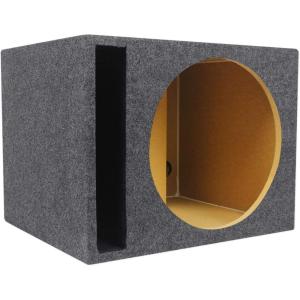 imageRockville RSV15 15 26 CuFt Vented Car Audio Subwoofer Box 34 MDF 32Hz Tuned Gold Terminals Black Carpet Finish for Deep Bass in Car Audio Systems