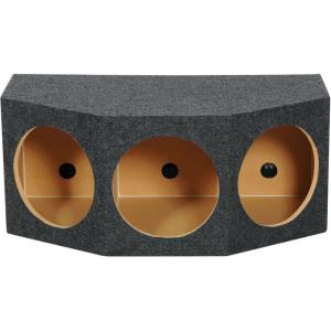 imageRockville RT12A3 Triple 12 Sealed Subwoofer Enclosure Angled Front 34 MDF Gold Spring Terminals Made in USA 35 x 2025 x 15 for Car Audio