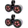 imageRockville RKL65MBW Bundle 2 Pairs 65 in Marine LED Speakers 700Watt 85Watt RMS 4Ohm 35Hz20kHz 2 DMAC65B Dual Wakeboard Tower Enclosures Aluminum 4Items