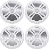 imageRockville RMSTS80W 8in 2000Watt 2Way White Waterproof Marine Boat Speakers with 1in PEI Dome Tweeters Polypropylene Cones Rubber Surrounds 4Piece