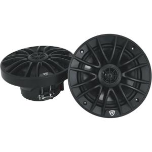 imageRockville Pair RMPREMIUM65 White 65 600W Marine Boat Speakers True Coax Design 4Ohm Waterproof Poly Injection Cone HighPower Handling for Boats ATVs and UTVsBlack