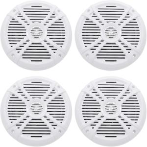 imageRockville RMSTS80W 8in 2000Watt 2Way White Waterproof Marine Boat Speakers with 1in PEI Dome Tweeters Polypropylene Cones Rubber Surrounds 4Piece