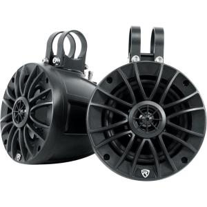 imageRockville UT525B 525 Marine UTVATV Rollbar Wakeboard Tower Speakers 280W Peak70W RMS IPX6 Waterproof Swivel Mount for OffRoad and Boat Use
