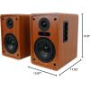 imageRockville ELITE5W V2 800W Home Audio 525 Bluetooth Bookshelf Speakers White Silk Dome Tweeter USBMemory Card Mic Inputs OpticalCoaxialRCA for Music Movies amp KaraokeBrown